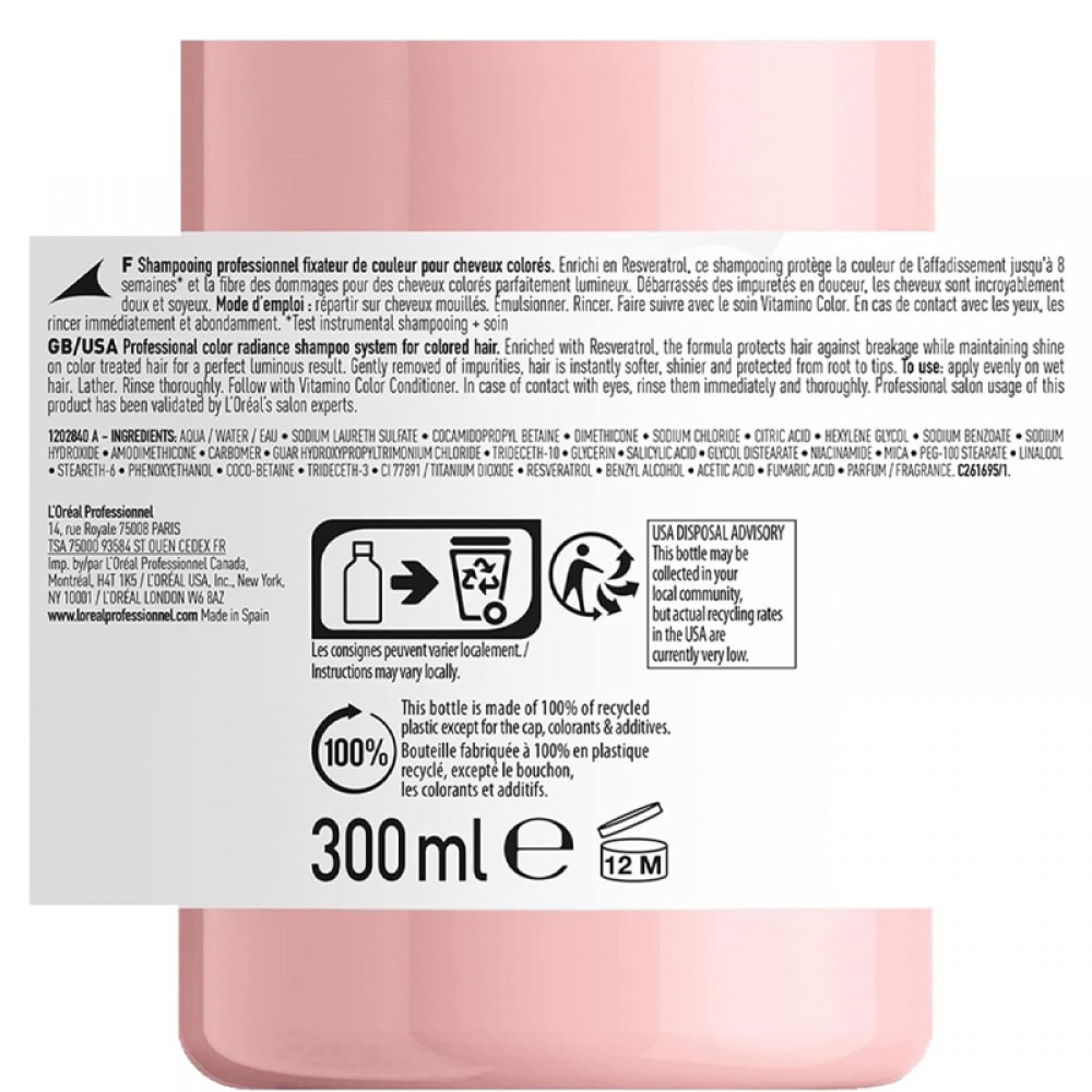 Oreal Professionnel Serie Expert Vitamino Color Shampoo for Colored Hair, 300 ml