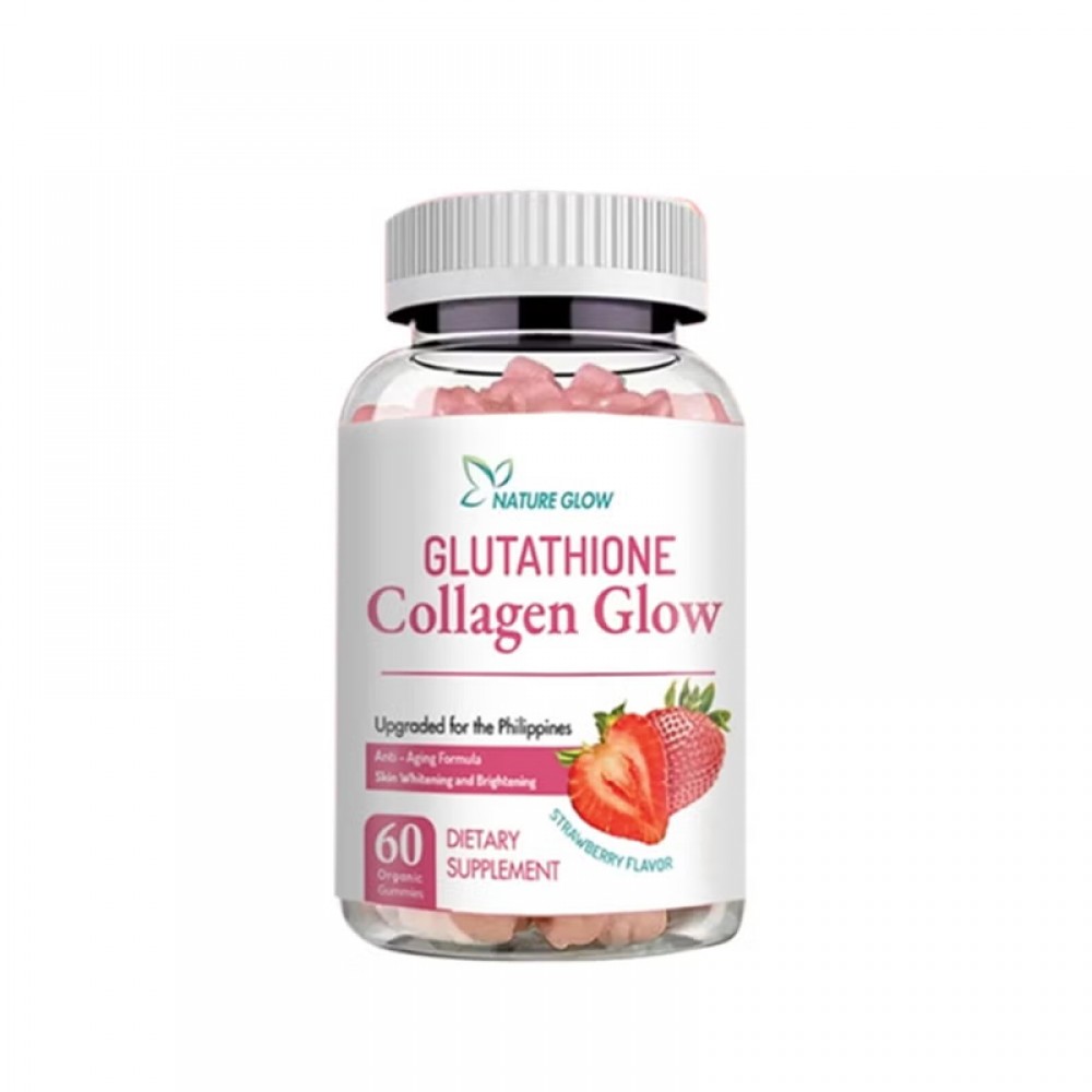 Collagen Glow, Anti-Aging Skin Whitening Vitamins, Strawberry Flavor