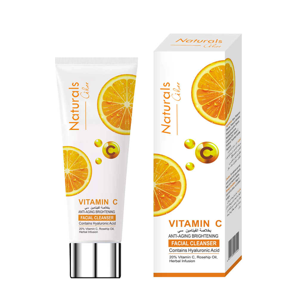 Naturals cibee Vitamin C Anti-Aging Brightening Facial Cleanser Contains Hyaluronic Acid 120gm