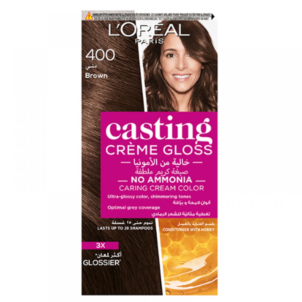 L'Oreal, Paris Casting Crème Gloss Hair Color Brown 400 - 1 Kit