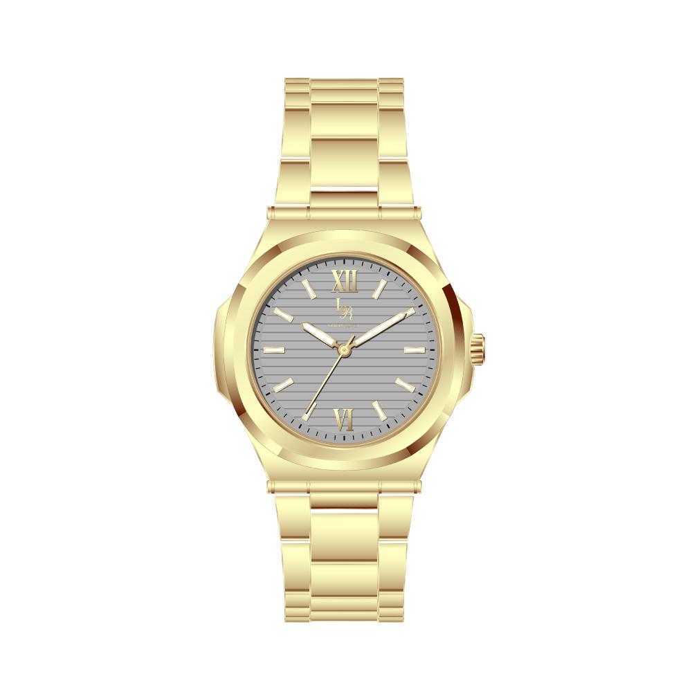 Louis Rival Men's Watch 21020, Gold with Gray Dial