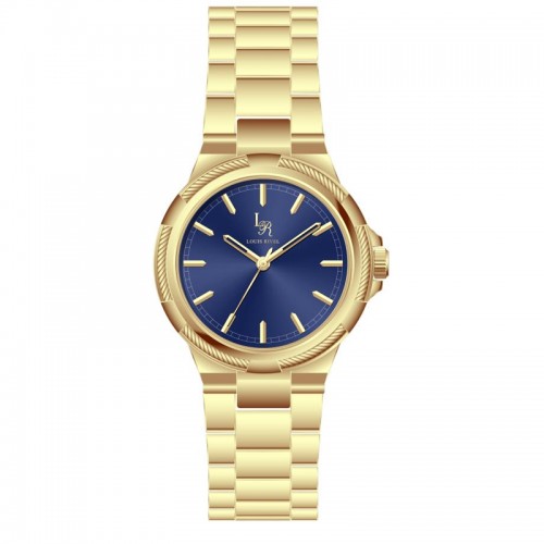 Louis Rivall Men's Watch 21016 Gold Blue Dial
