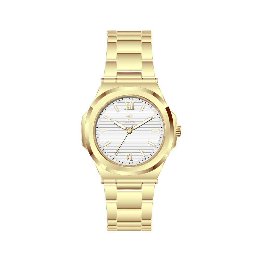 Louis Rivall Men's Watch 21020 Gold with White Dial