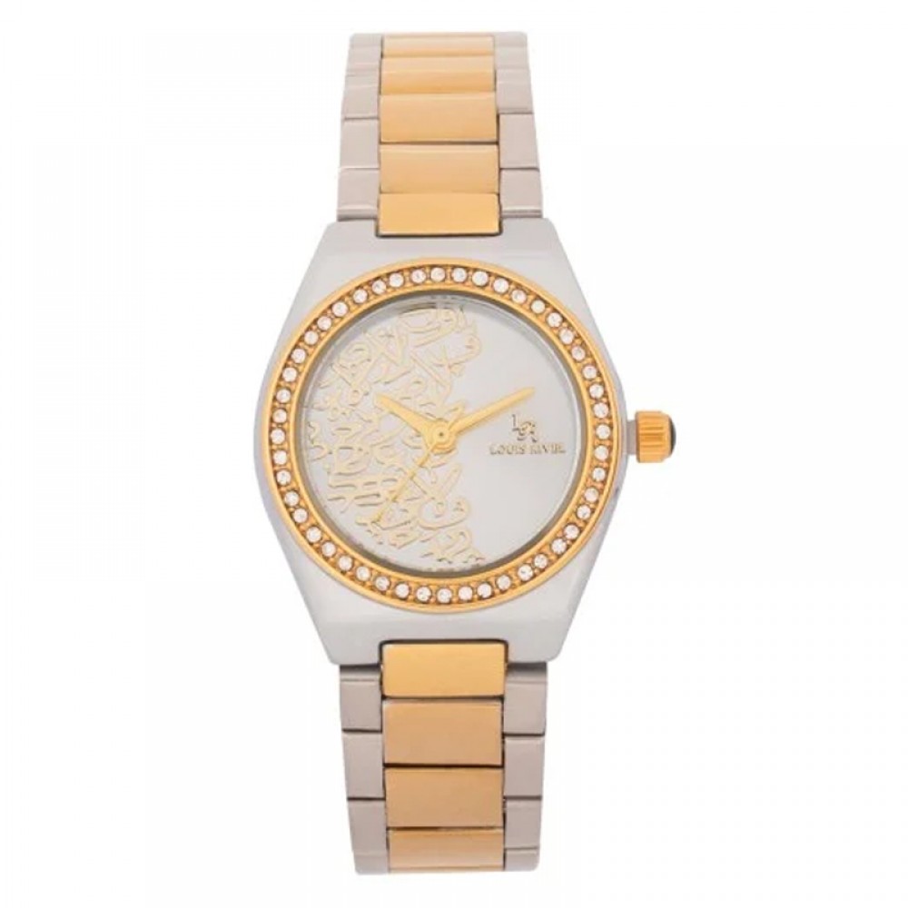 Louis Rivel women's watch L5153, two-tone gold with a white dial.