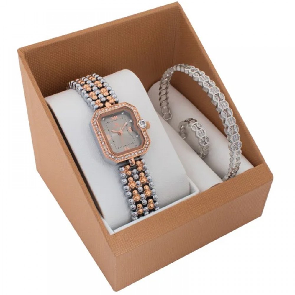 Louis Rivel Women's Two-Tone Copper Set 5269 with Gray Dial