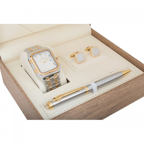 Louis Rivel 2529 Men's Watch Set, Two-Tone Gold, White Dial Louis Rivel 2529 Men's Watch Set, Two-Tone Gold, White Dial
