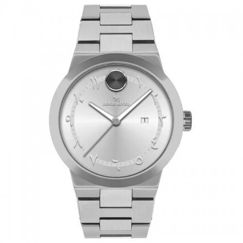 ساعة رجالي لويس ريفال 2437 فضي ميناء ابيض 