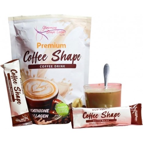 Glowming Shape Detox Premium Coffee Shape Coffee Drink with Glutathione & Collagen 10 Sachets x 20g