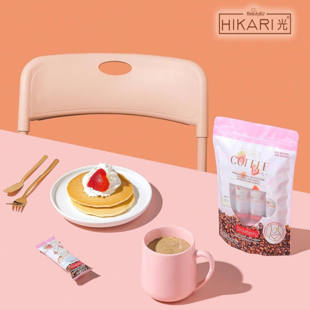 Hikari Coffee Strawberry Premium Japan Slimming Coffee 10 Sachets 21grams