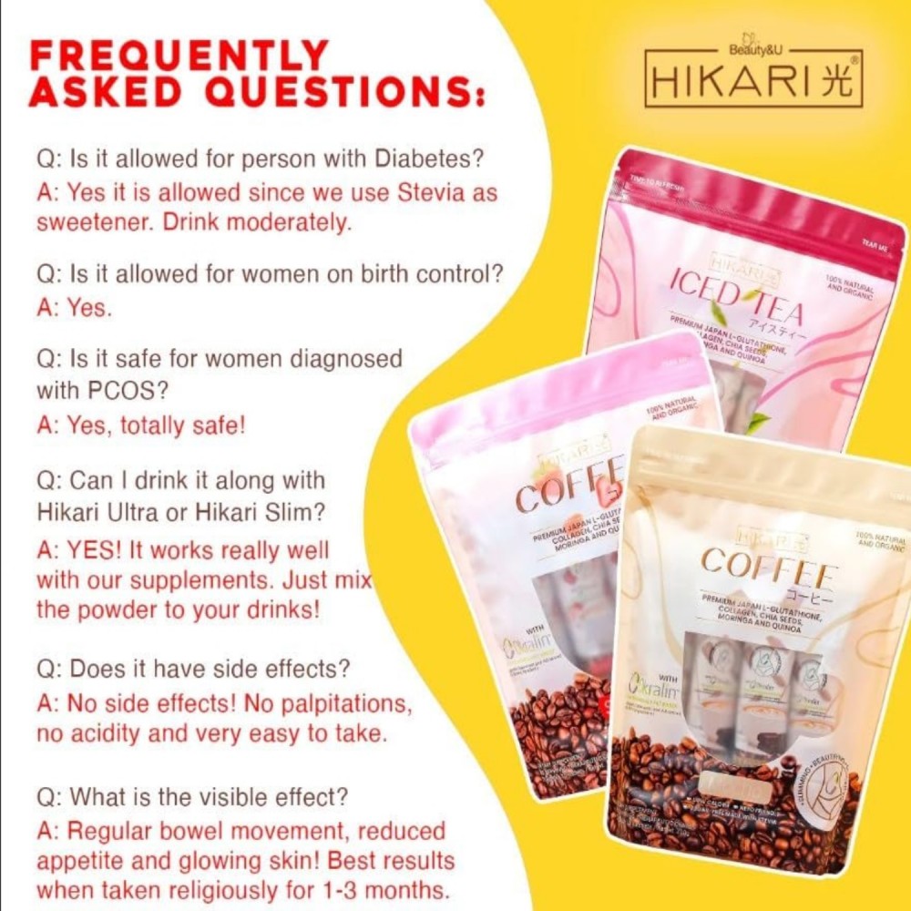 Hikari Coffee Strawberry Premium Japan Slimming Coffee 10 Sachets 21grams