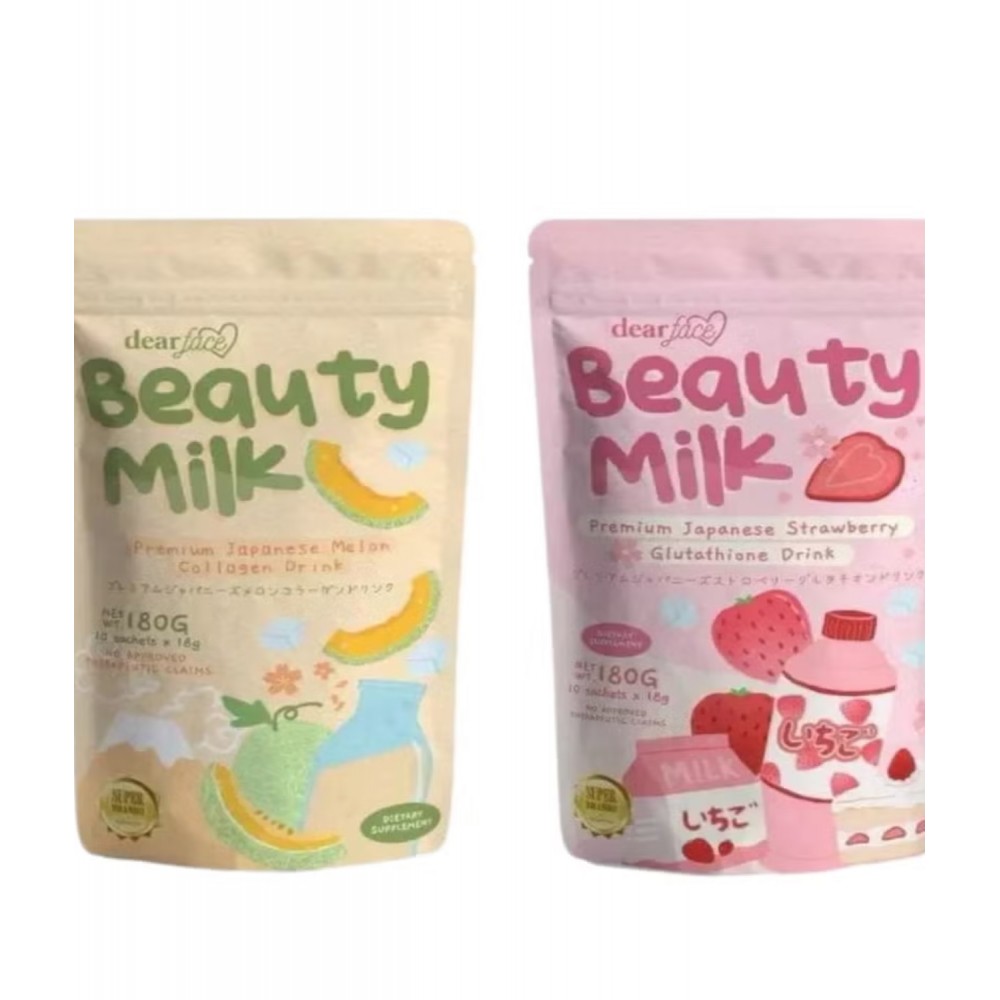 Beauty Milk Japanese Collagen MELON & STRAWBERRY Drink