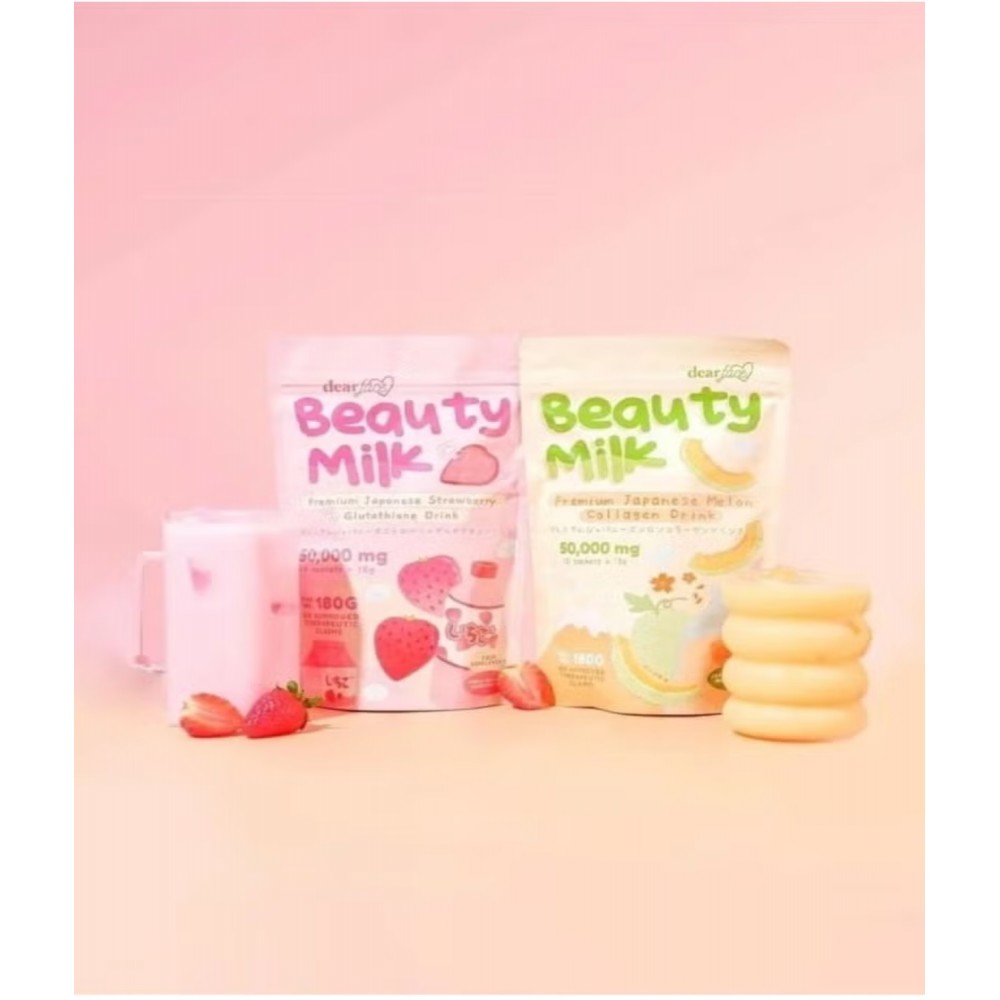 Beauty Milk Japanese Collagen MELON & STRAWBERRY Drink