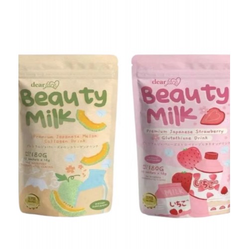 Beauty Milk Japanese Collagen MELON & STRAWBERRY Drink Beauty Milk Japanese Collagen MELON & STRAWBERRY Drink