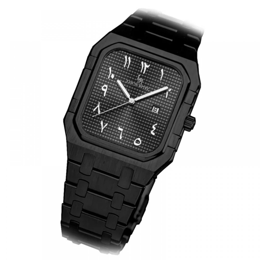 Louis Revial men's watch 2529, black, black dial