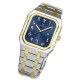 Louis Revial men's watch 2529, two-tone gold, blue dial