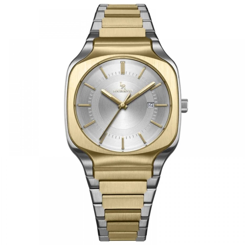 Louis Rivel 1206 men's watch, two-tone gold, white dial