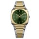 Louis Rivel 1206 men's watch, two-tone gold, green dial