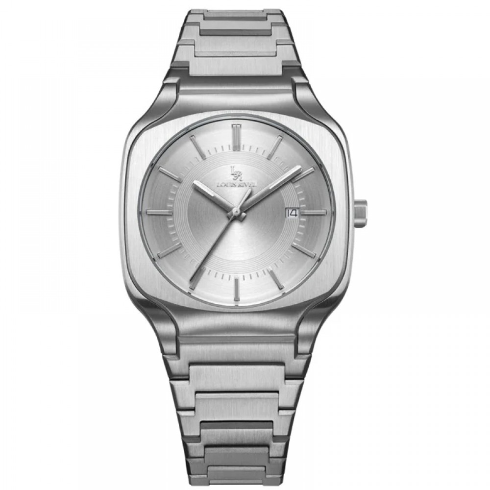 Full silver Louis Rivet 1206 men's watch