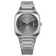 Louis Rivet 1206 men's silver watch with a gray dial