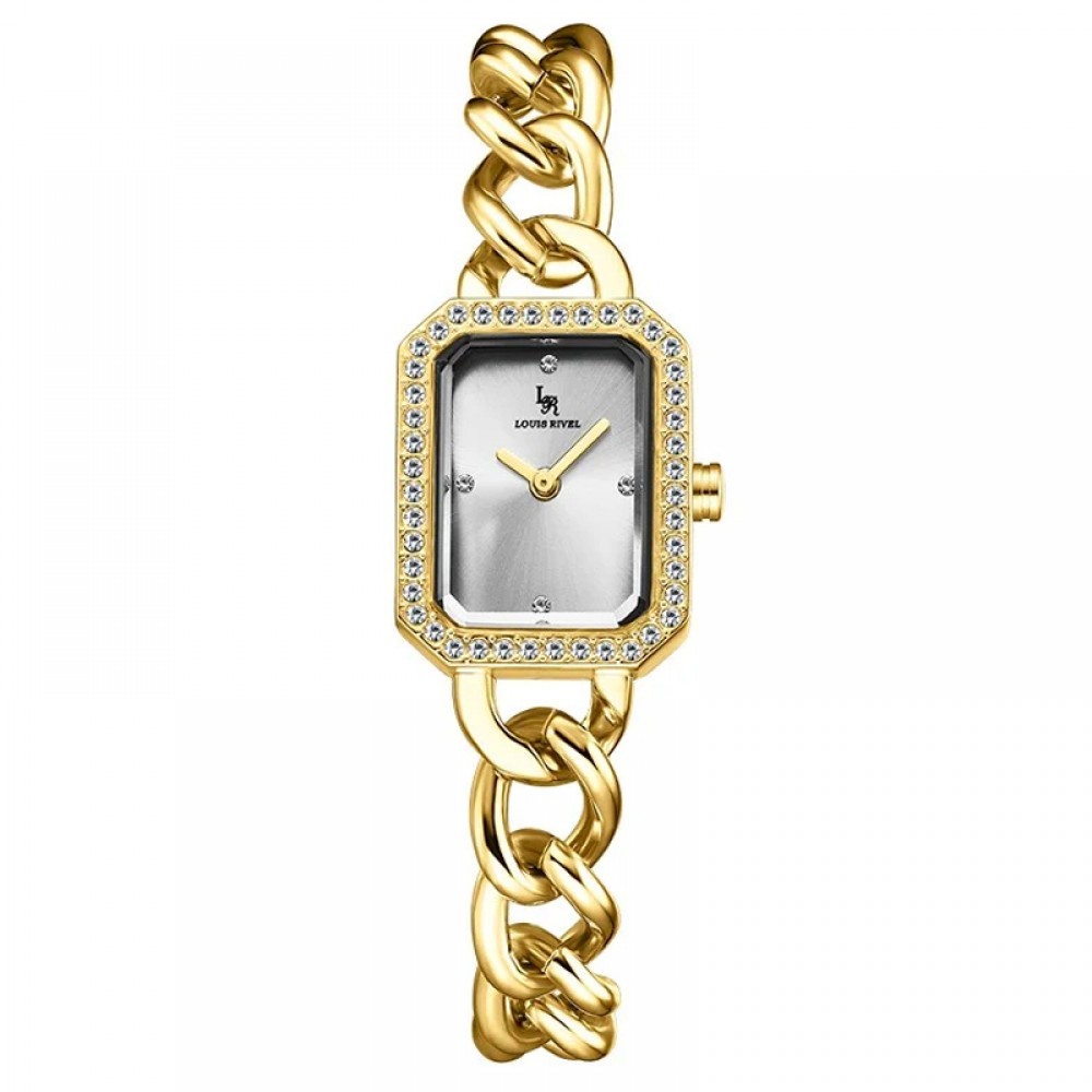 Louis Revial 091 Women's Gold Watch with White Dial