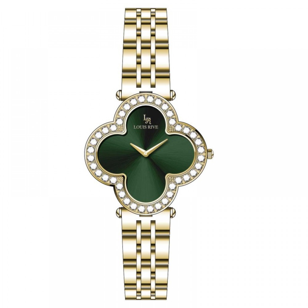 Louis Revial 9809 Women's Gold Watch with Green Dial