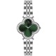 Literal translation: Louis Rivel women's watch 9809, silver with a green dial