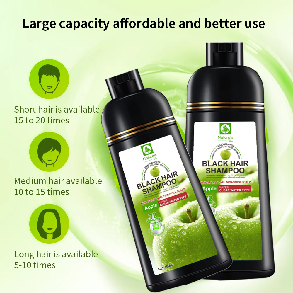 Black hair dye shampoo 400ml