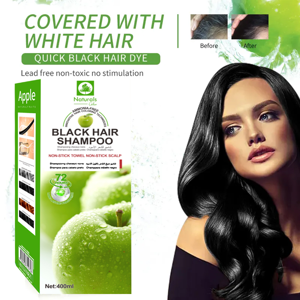 Black hair dye shampoo 400ml