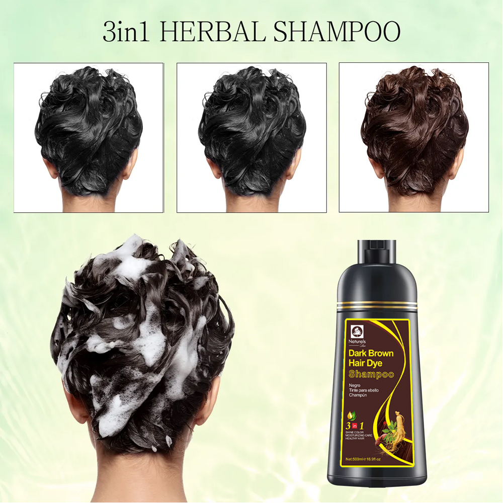 Dark brown hair dye shampoo 400ml