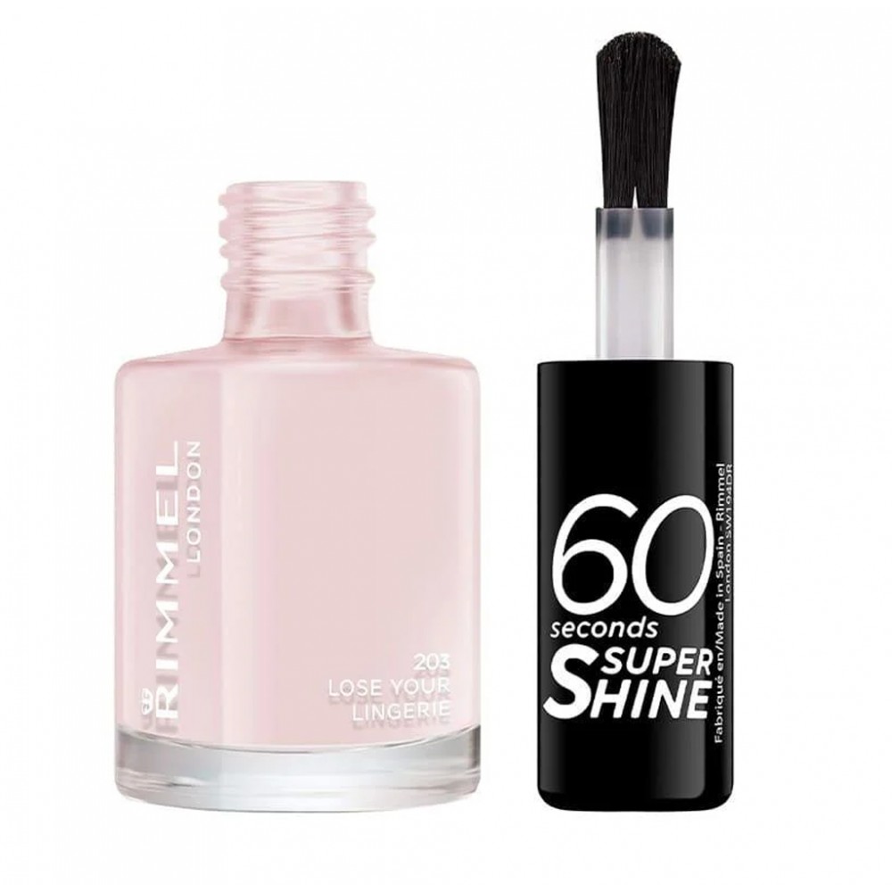 Rimmel London Nail Polish 60 Seconds Super Shine 203 Lose Your Lingerie - 8 ml