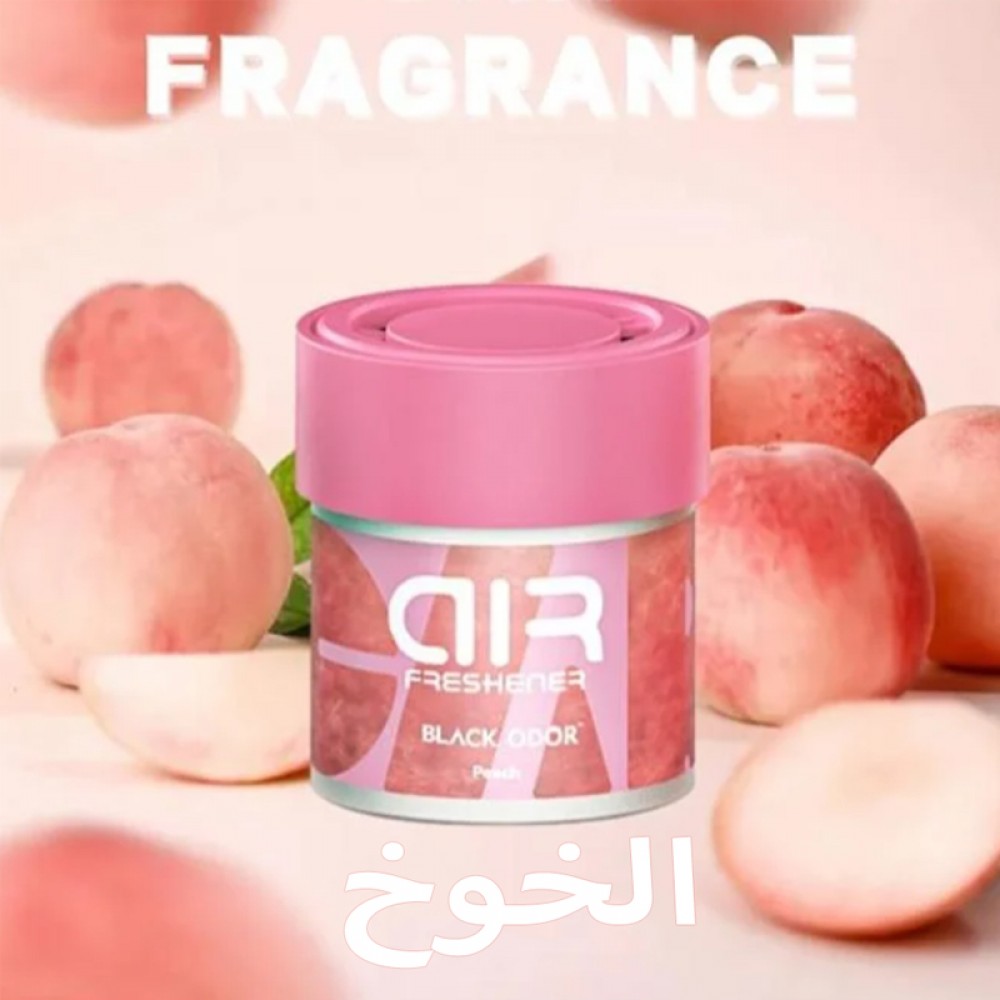 معطر جو للسيارة  ويسبرينج ويش بلاك أودور Peach - رائحة تدوم طويلاً للسيارة والمنزل، 80 جرام