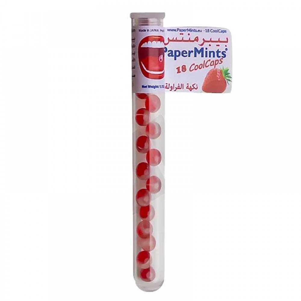 PaperMints Strawberry Flavor Mouth Freshener Balls 18 Tablets