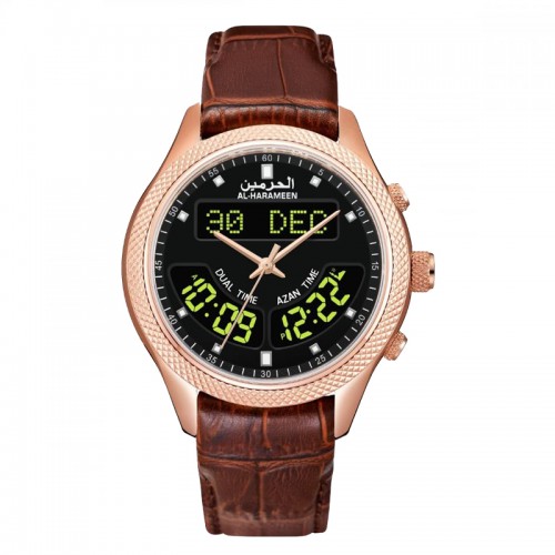 سـاعـة الـحـرمـــين الـرجـالـيـة الـفـــاخـرة HA-6115 FRBL مقاس 44MM