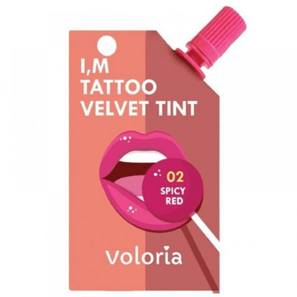 Voloria Im Tattoo Velvet Tint- 02 Spicy Red