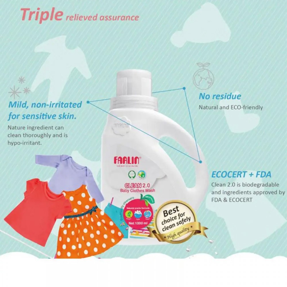 Farlin Baby Clothing Detergent Pack 2800ml