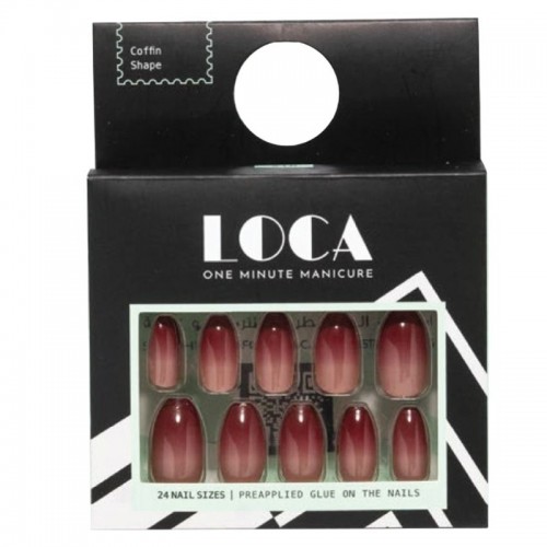 Loca, Press On Nails, Ombre, Coffin Shape - 1 Kit Loca, Press On Nails, Ombre, Coffin Shape - 1 Kit