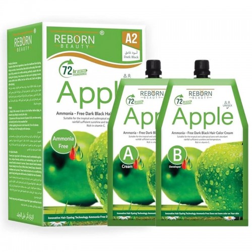 Reborn Beauty Hair Dye Dark Black - Cream 500 ml + Developer 500 ml Reborn Beauty Hair Dye Dark Black - Cream 500 ml + Developer 500 ml