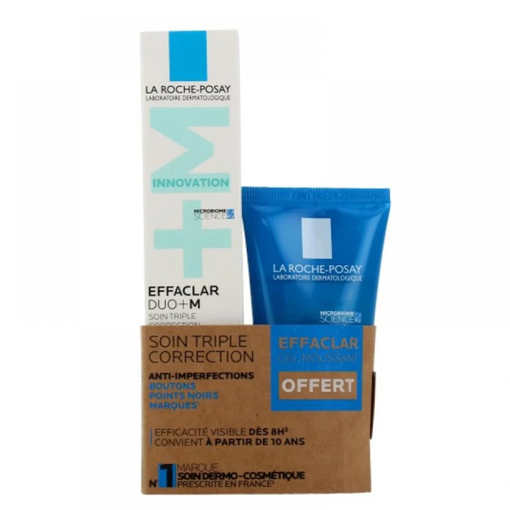 La Roche-Posay - Effaclar Duo Plus M 40ml Moisturizer and Corrector + 50ml Foaming Cleanser Gel