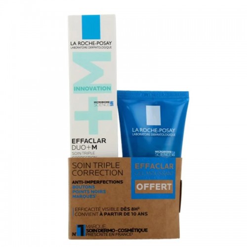 La Roche-Posay - Effaclar Duo Plus M 40ml Moisturizer and Corrector + 50ml Foaming Cleanser Gel