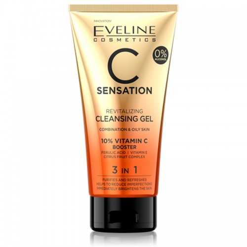  Eveline C Sensation Vit C Cleansing Face Wash Gel 3in1 150ml 