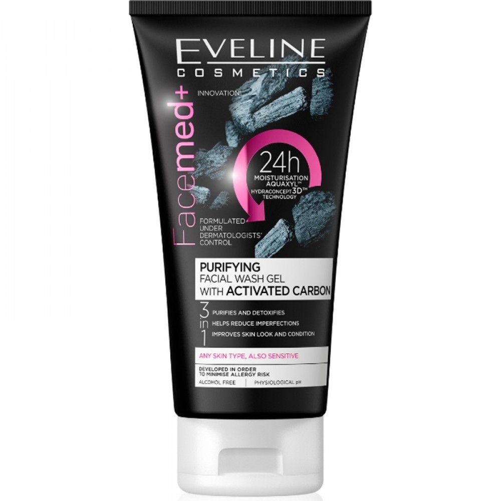 Eveline Facemed+ Purify Carbon Wash Gel All Skin Types 150ml