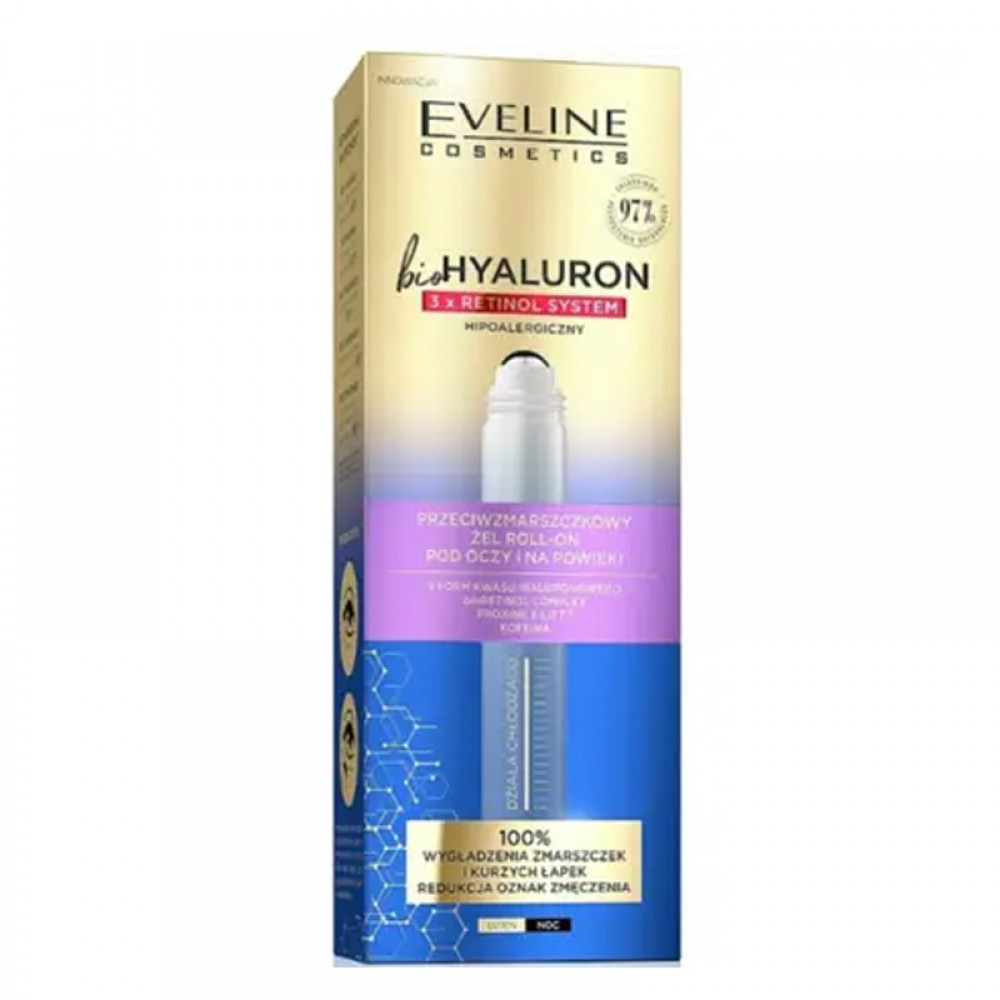 Eveline Bio Hyaluron Anti-Wrinkle Eye Gel Roll On 15ml