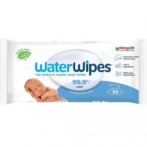 مناديل مبللة للأطفال أوريجينال من ووتر وايبس - 60 منديلاً مناديل مبللة للأطفال أوريجينال من ووتر وايبس - 60 منديلاً