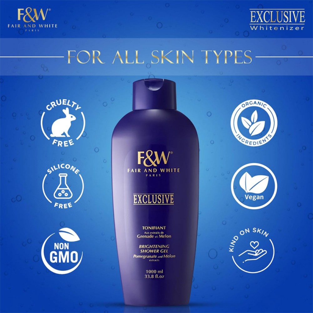 Fair & White Exclusive Whitening & Brightening Shower Gel - 1000ml