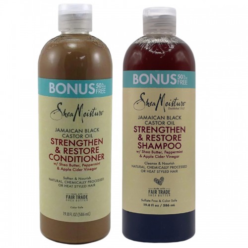 SHEA MOISTURE Jamaican Black Castor Oil Shampoo & Conditioner Set 586ml SHEA MOISTURE Jamaican Black Castor Oil Shampoo & Conditioner Set 586ml