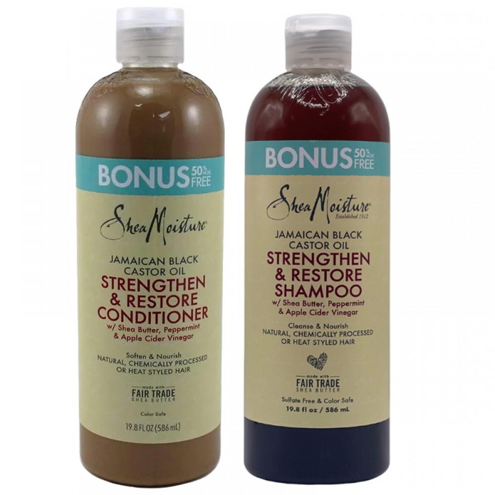 SHEA MOISTURE Jamaican Black Castor Oil Shampoo & Conditioner Set 586ml