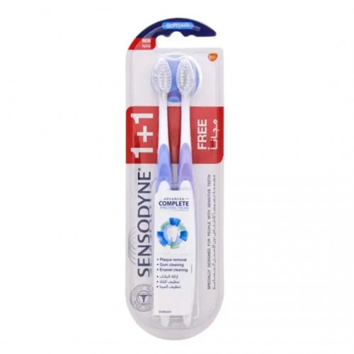 سنسوداين فرشاة أسنان ناعمة -قطعتين أزرق - بنفسجي