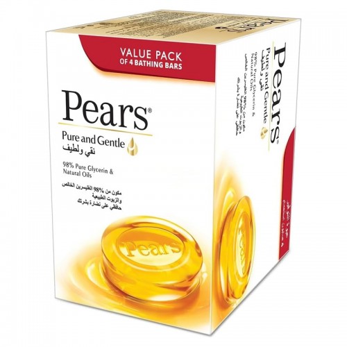 Pears Pure & Gentle Soap Bar 4×125g Pears Pure & Gentle Soap Bar 4×125g