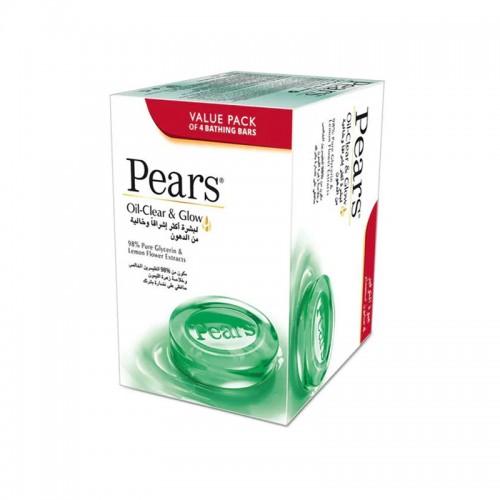 Pears Glow & Pure Soap Bar 4×125g Pears Glow & Pure Soap Bar 4×125g