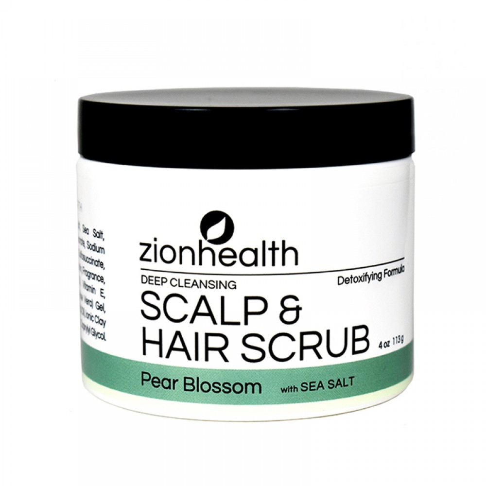 Zion Health Deep Cleansing Scalp & Hair Scrub Pear Blossom with Sea Salt - 113gm